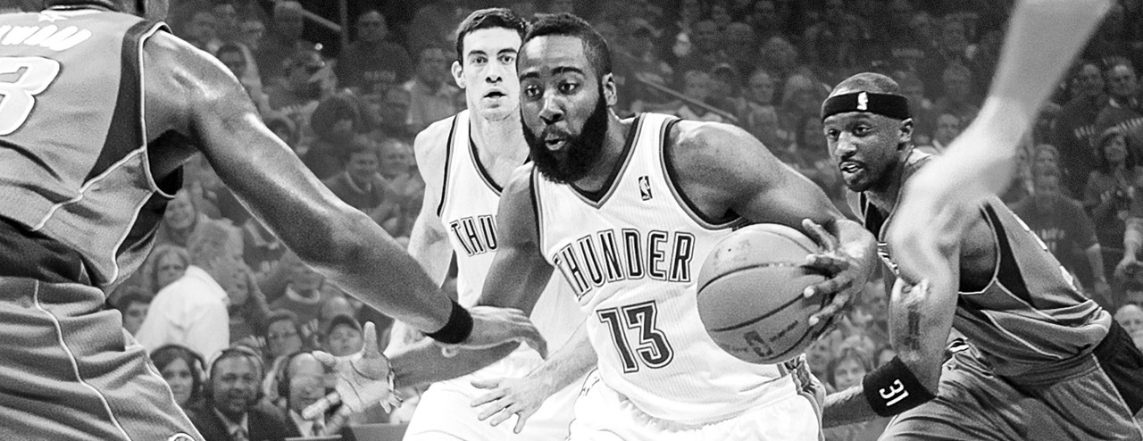 James Harden jogando pelo Oklahoma City Thunder