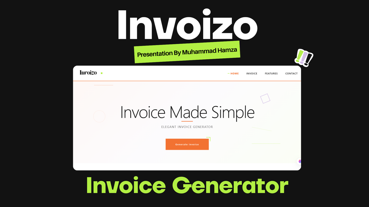 Invoizo invoice generator interface