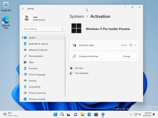 Windows 11 Pro Insider Preview Build 25217.1000 x64 PreActivated (No TPM) 2022