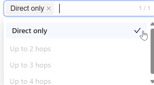 Select SChain Hops option