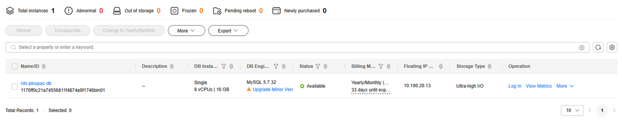 Up Server Database10November2025