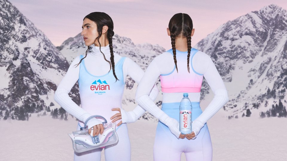 Balmain x Evian, la nuova co-lab per la SS23