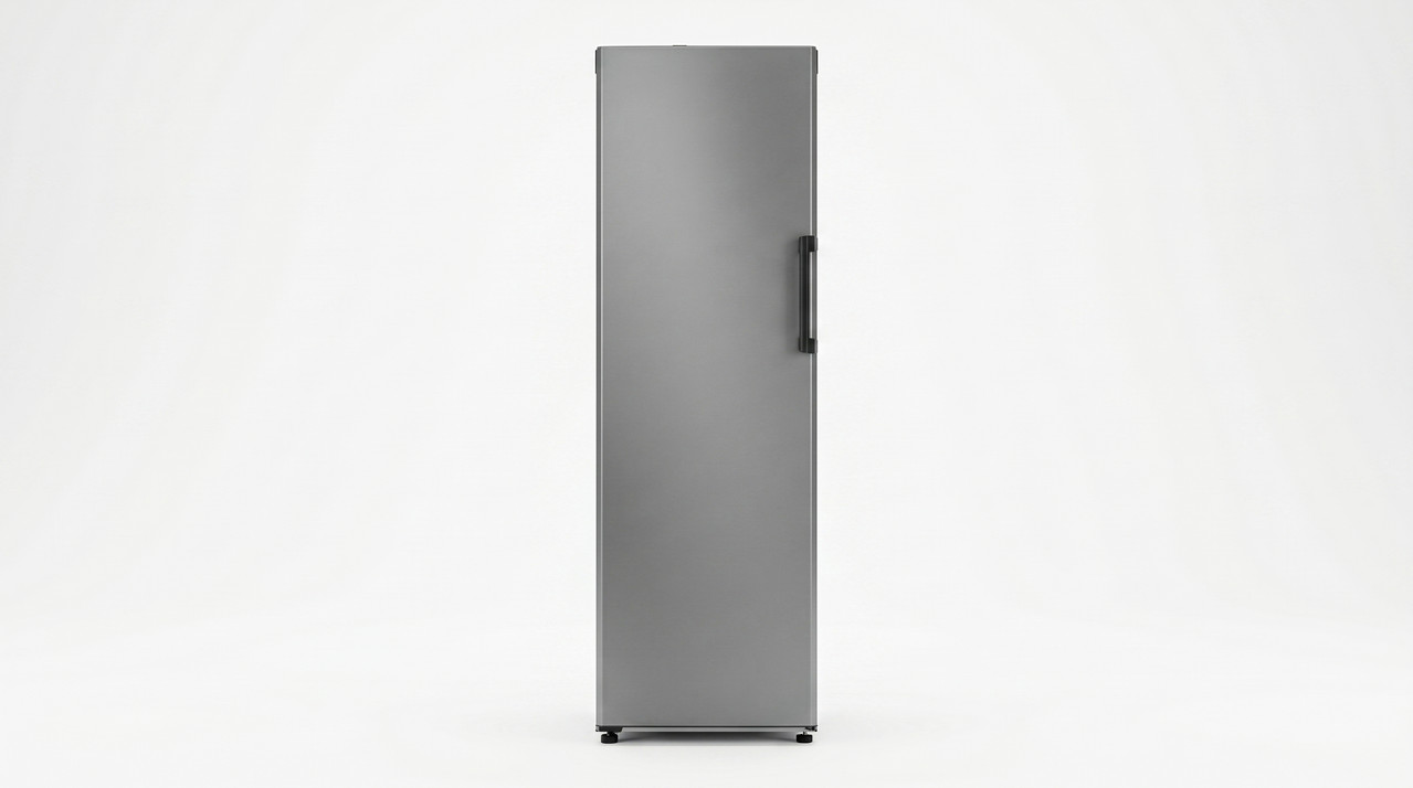 Refrigerador Samsung Bespoke de 1 puerta color blanco con acabado tipo cristal