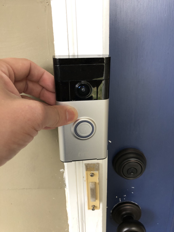 Suggestions on how best to install the Ring doorbell with this door