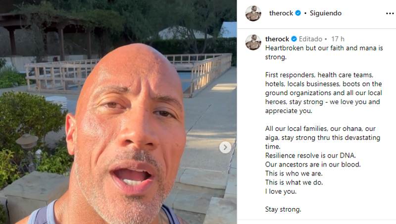 the rock messaggio strage hawaii