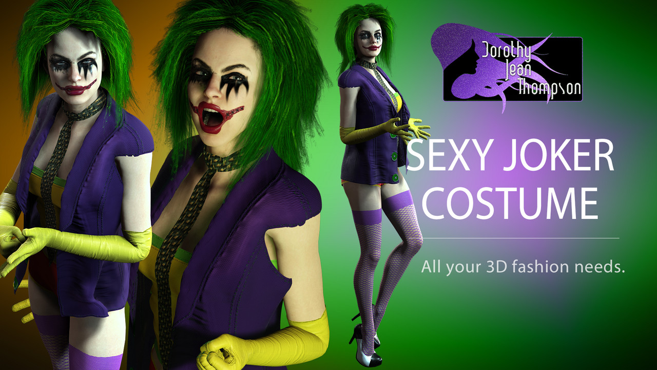 [ Reallusion FULL ] Sexy Joker Costume