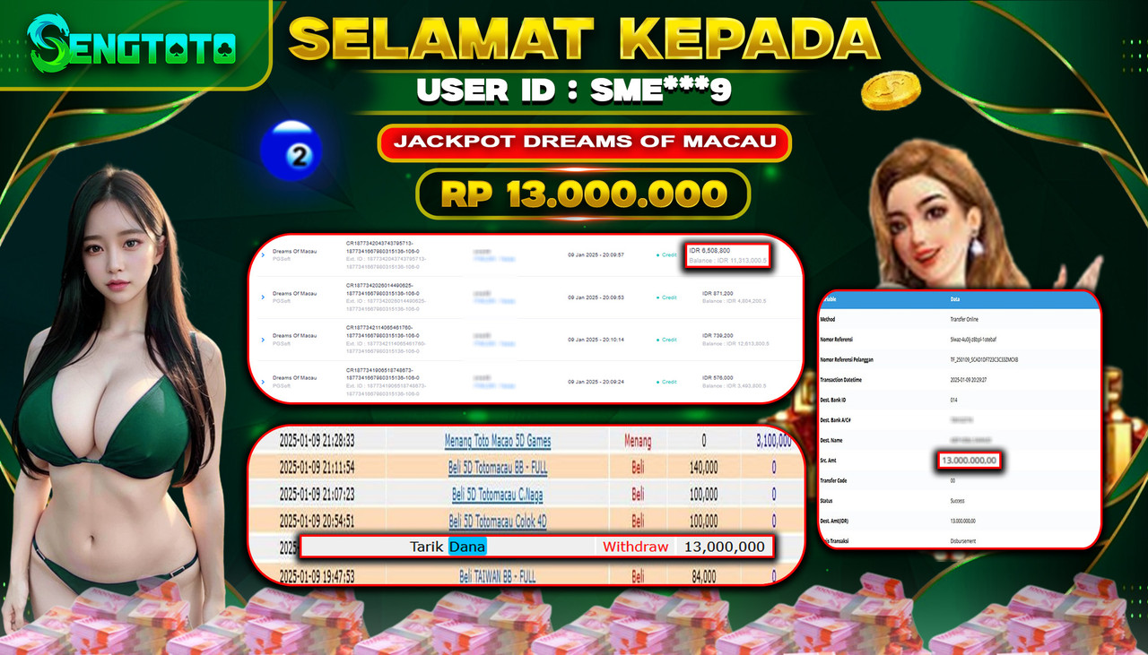 BUKTI PEMBAYARAN SLOT DREAMS OF MACAU