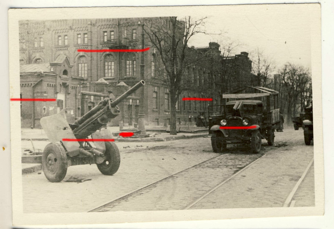 Orig. Foto erobertes Geschütz KFZ LKW  Russland 