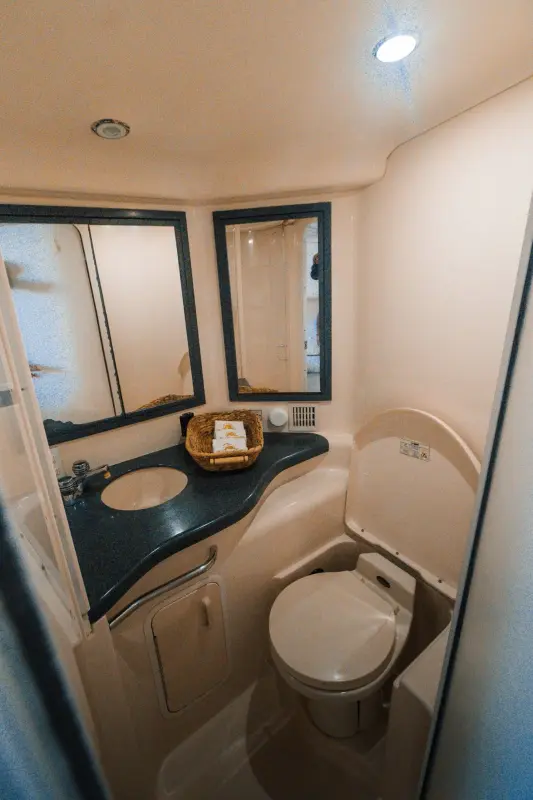 Mia 43 ft yacht charter Cancun - Interior view showing luxury amenities and comfortable seating for 15 guests