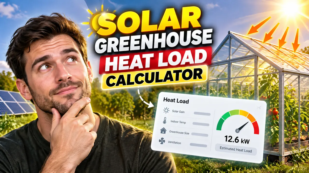 Solar Greenhouse Heat Load Calculator Estimate