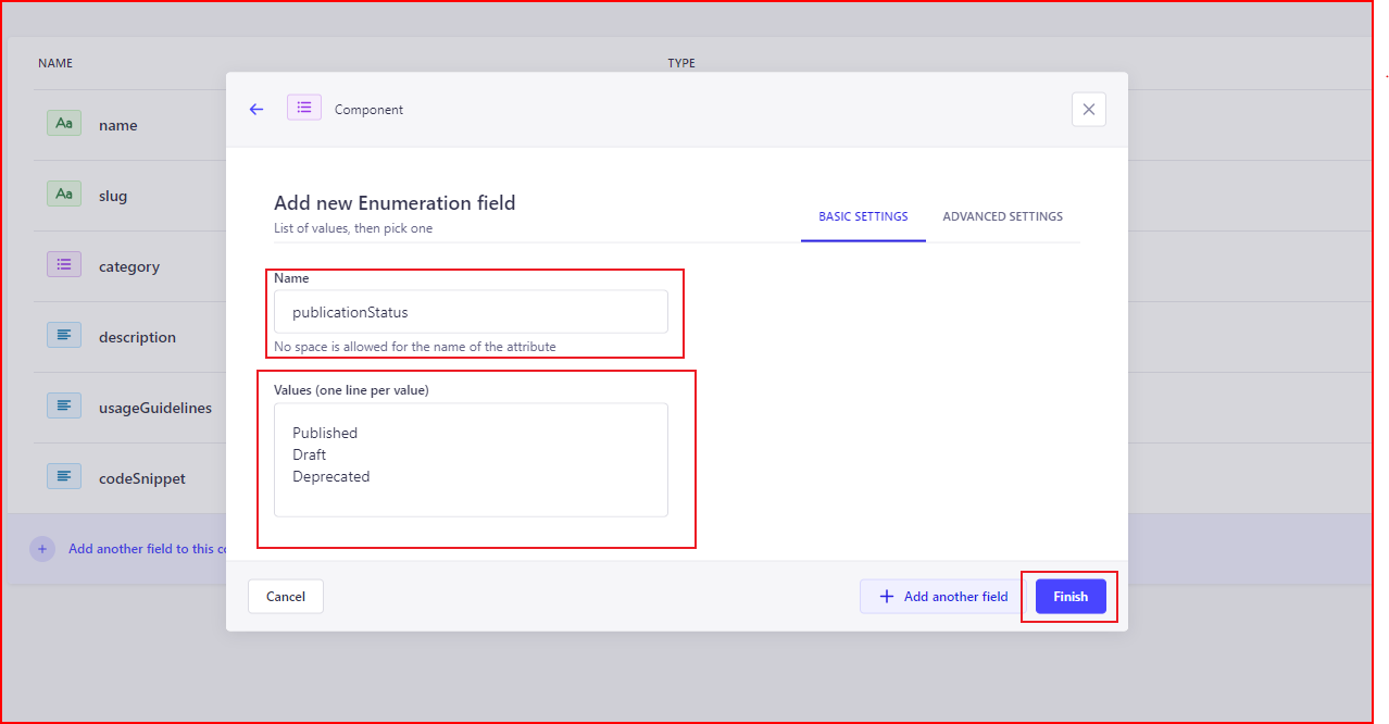 publicationStatus field
