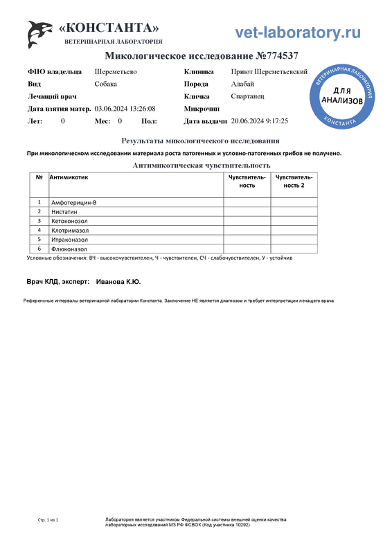 Микологическое исследование (774537)