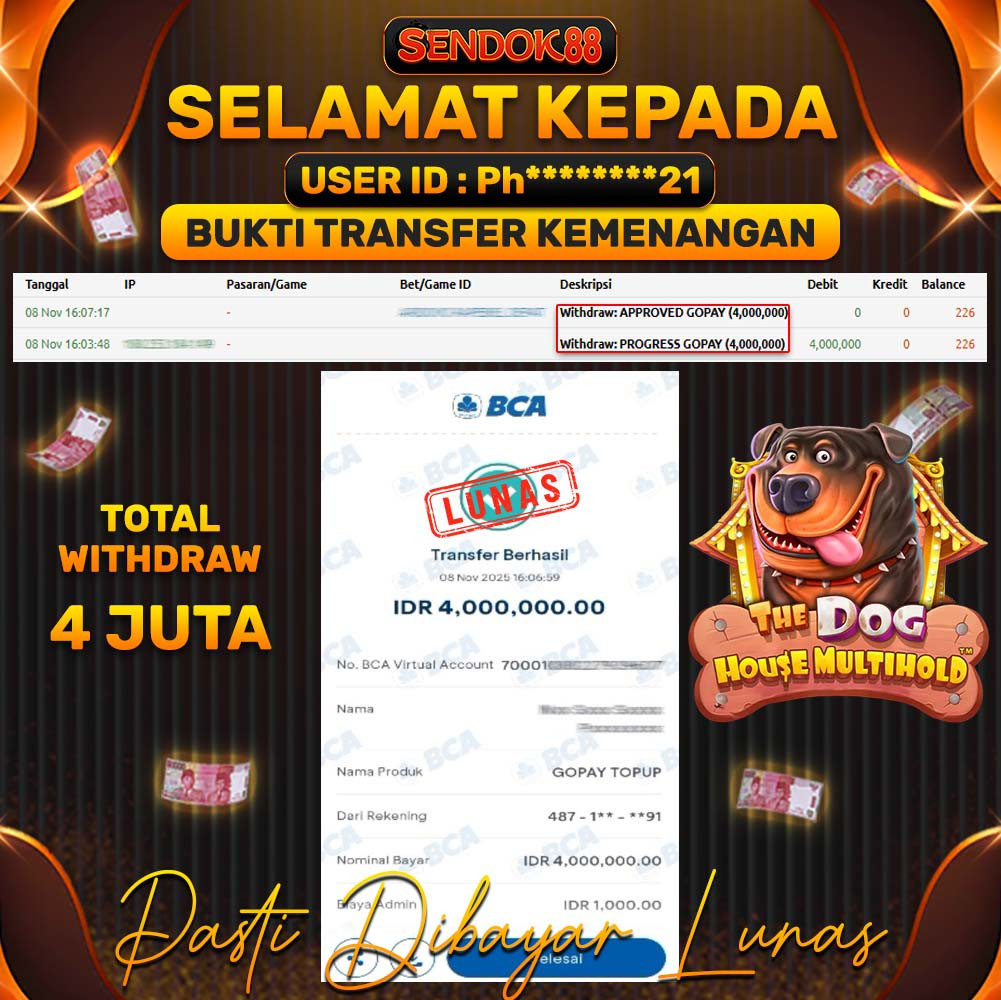 SENDOK88 JEPE! THE DOG HOUSE MULTIHOLD Rp 4.000.000,- LUNAS!