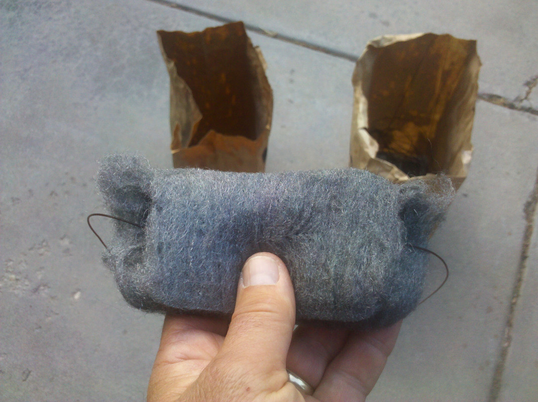 Light leveling with steel wool