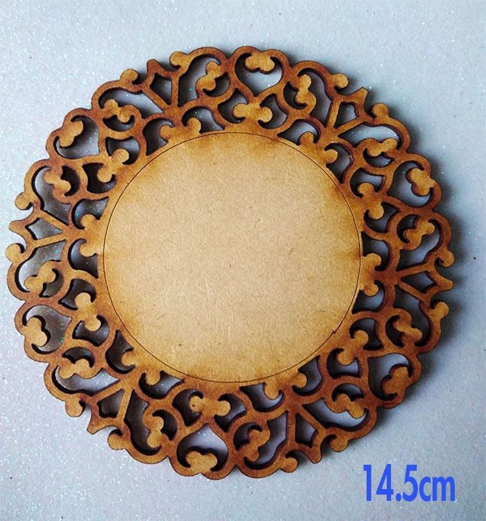 Laser Marco arabesco Redonda de 12cm Mdf