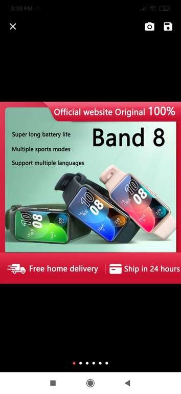 AliExpress: HUAWEI BAND 8 - Pulsera inteligente original 
