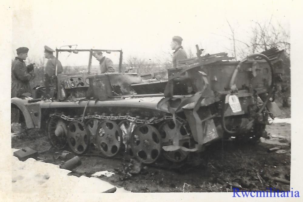 Wehrmacht Troops by KO'd SdKfz Halftrack (WH-250