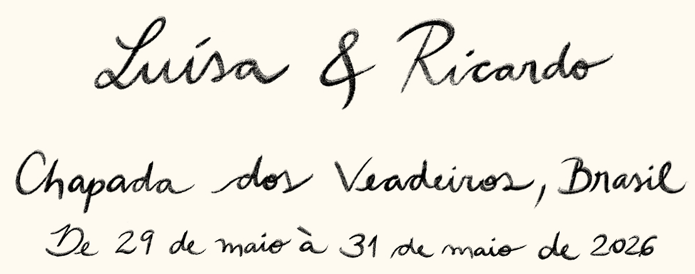 Lettering com os nomes Luisa e Ricardo