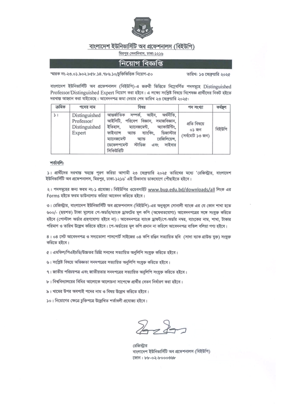 BUP-Job-Circular-2025-PDF