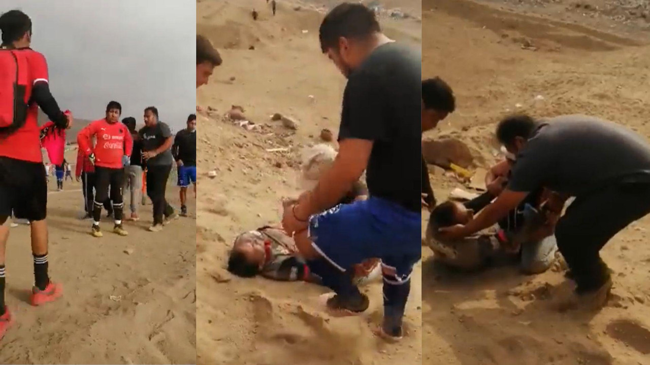 Futbolistas chilenos golpean a un árbitro y lo arrojaron por un barranco