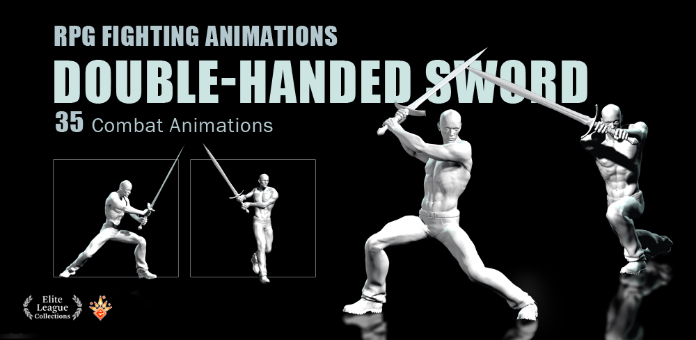 RPG Fighting Animations DOUBLE HANDED SWORD