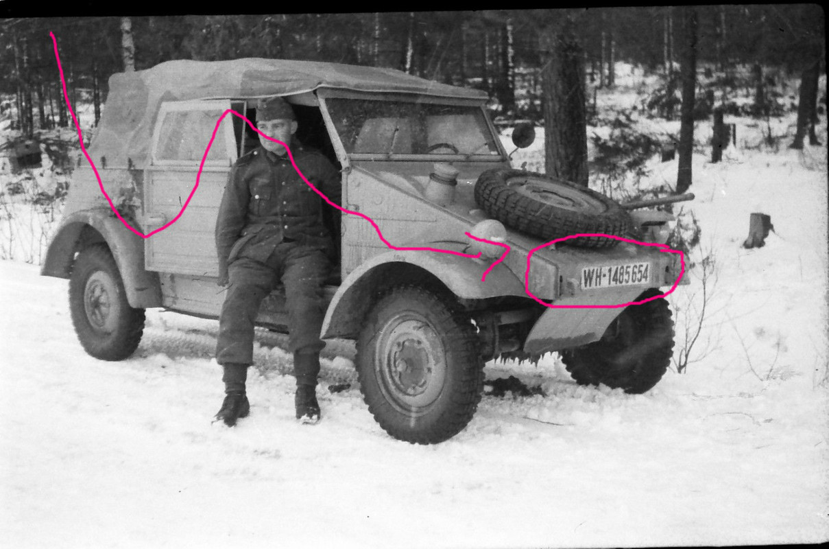 VW-Kübelwagen Kübel mit WH-Kennung Winter Dünabu