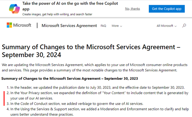 Microsoft AGB-Änderungen