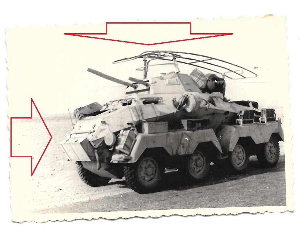 Foto 1942 Afrika DAK Sd.Kfz. 232 8-Rad Schwerer Panzerspähwagen 