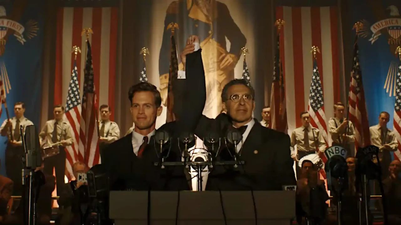 Lidbergh llegando a presidente en la realidad paralela de la serie