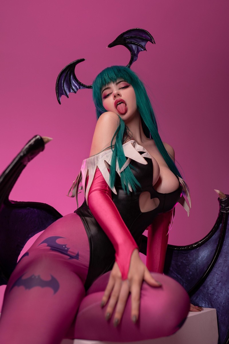 Alina Becker 莫莉甘 Morrigan Cosplay 暗黑系角色写真【40P-77.6M】插图4