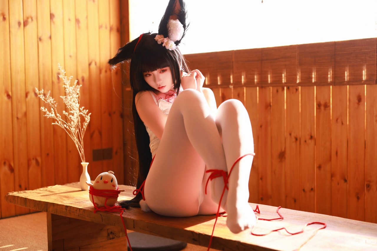 g44 不 会 受伤长门写真作品，日式庭院里的温柔背影插图4