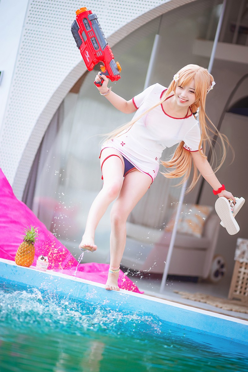 切切Celia 亚丝娜泳装 Asuna Cosplay 高清写真 21P插图2