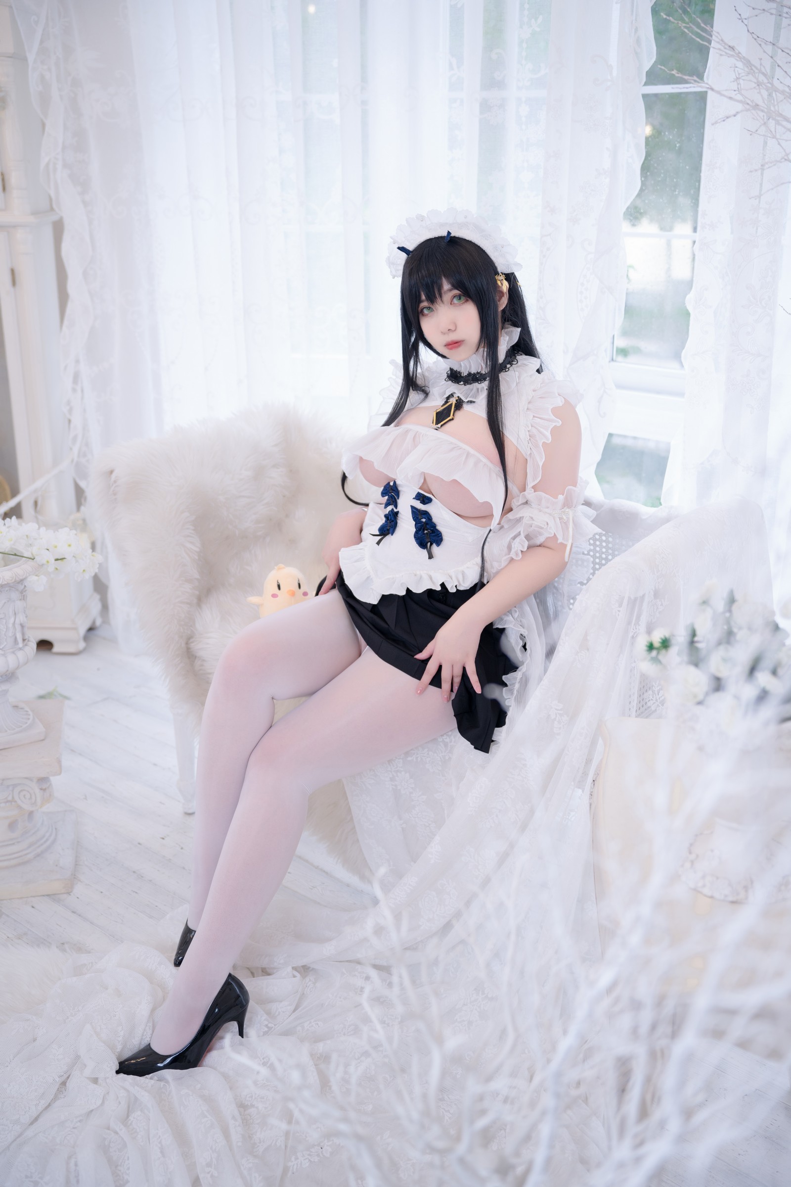 Meroko_魅瞳 – 碧蓝航线 不挠 女仆 Cos 写真（53P-744.2M）慵懒女仆主题高清图集插图8