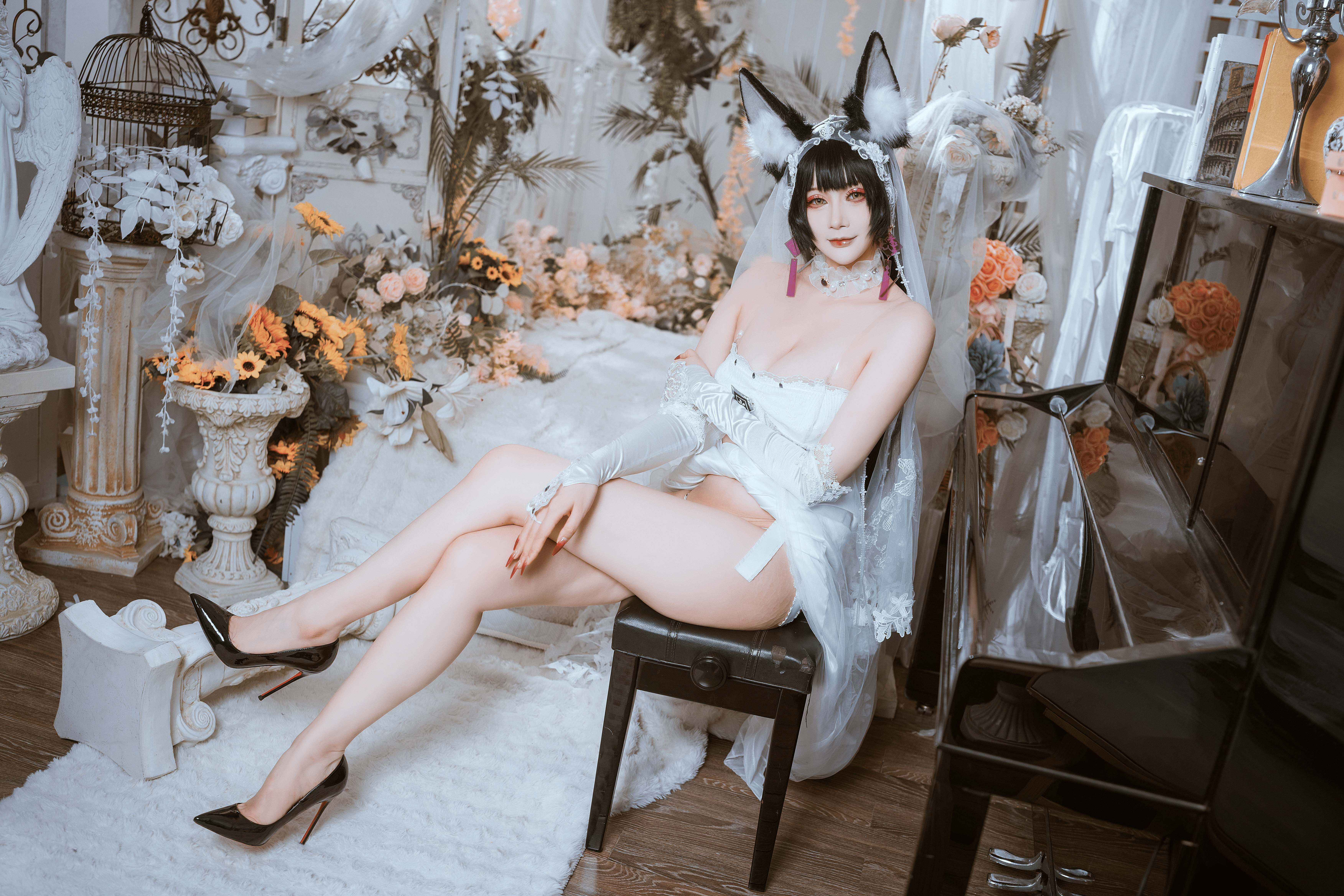 兔胖胖min – 碧蓝航线 武藏 花嫁 Cosplay 高清写真集（40P-883.9MB）插图1