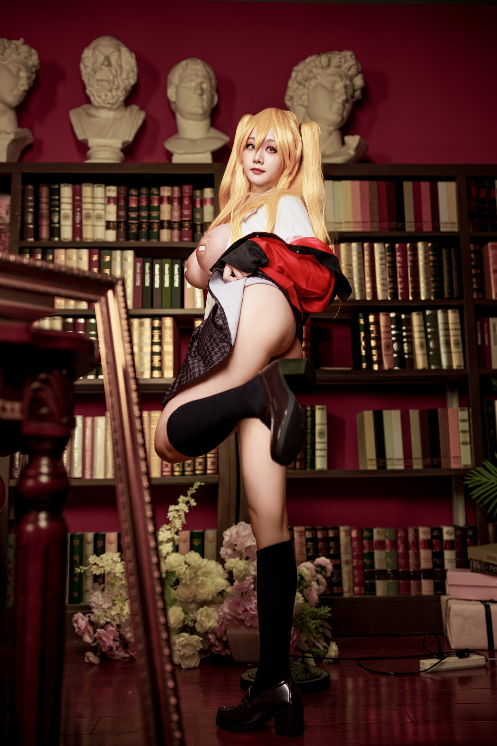 阿雪雪写真狂赌之渊·早乙女芽亚里 制服Cosplay（89P+1V / 2.05G）高清图集插图9