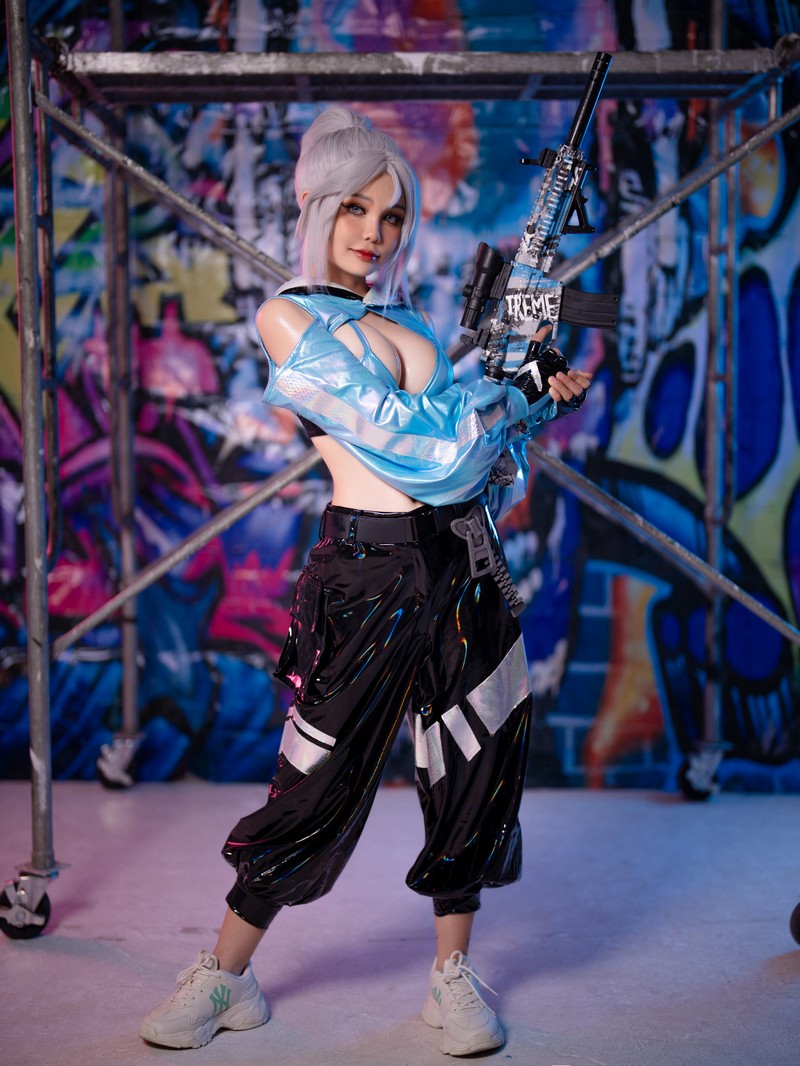 Joyce Lin2x Jett Cosplay Valorant 写真 44P插图5