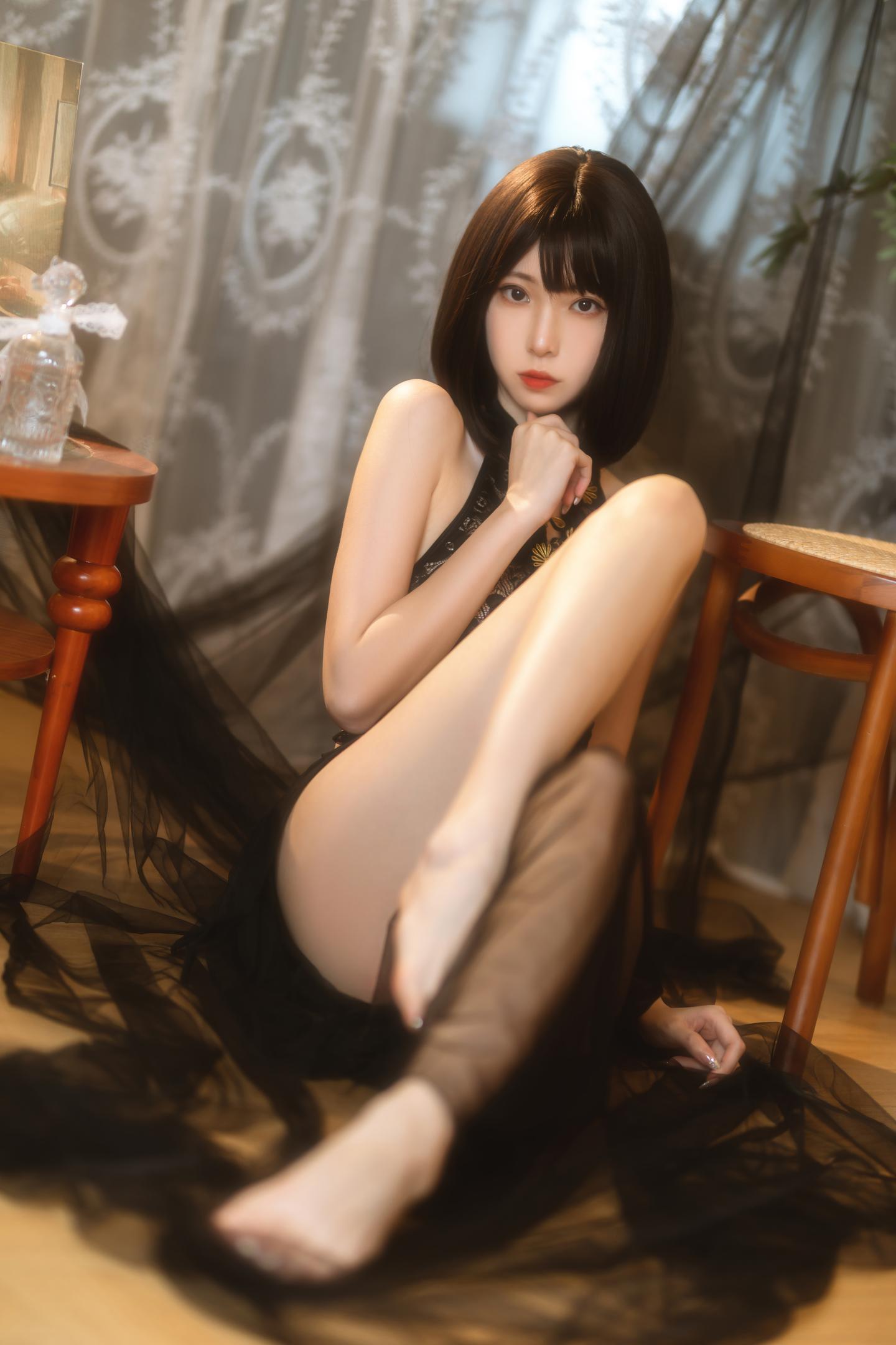 许岚LAN NO.012 黑纱旗袍 17