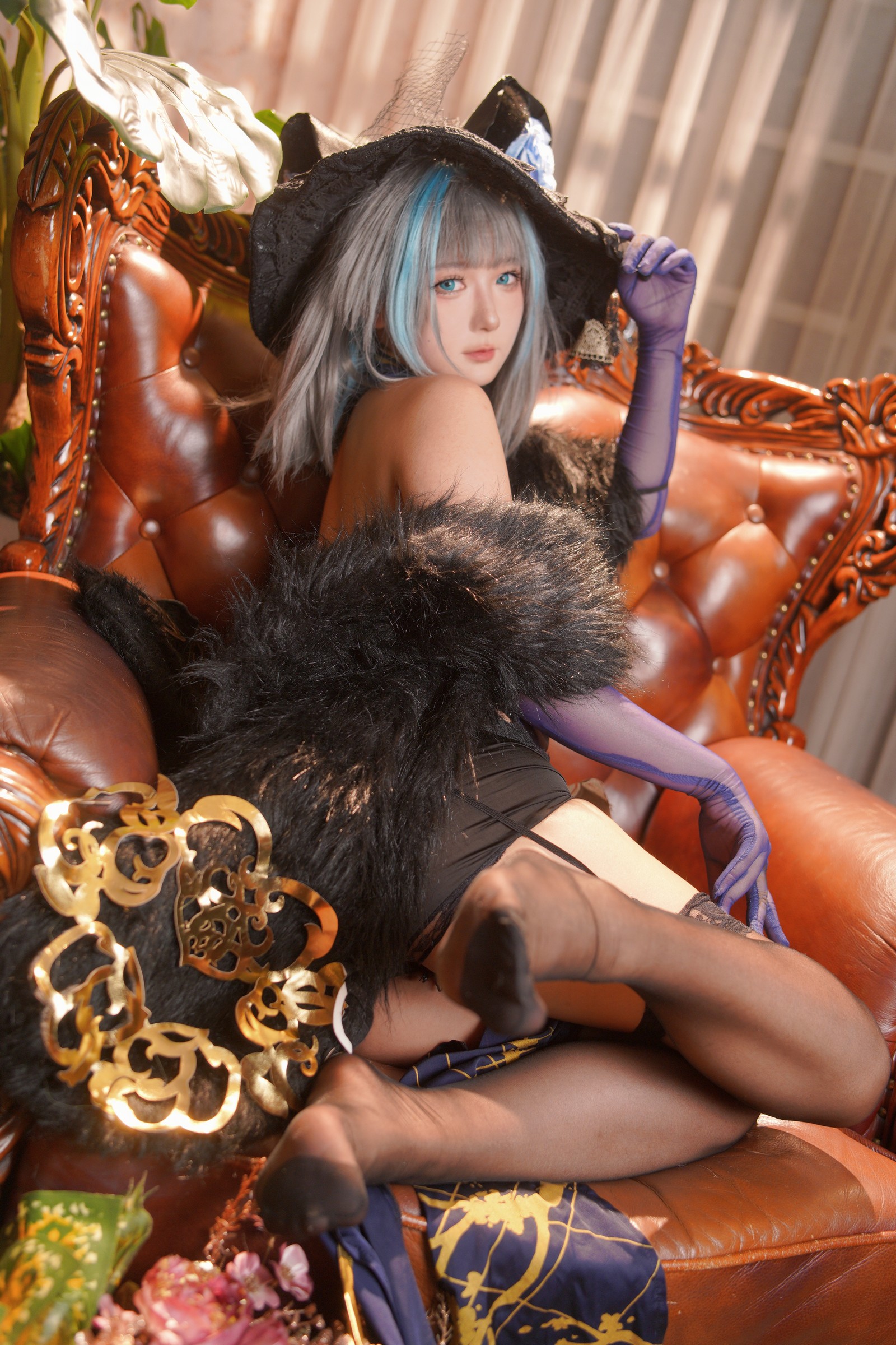 喜欢爱理吗COS二次元写真：柴郡旗袍高清图集（36P-453.8M）插图9