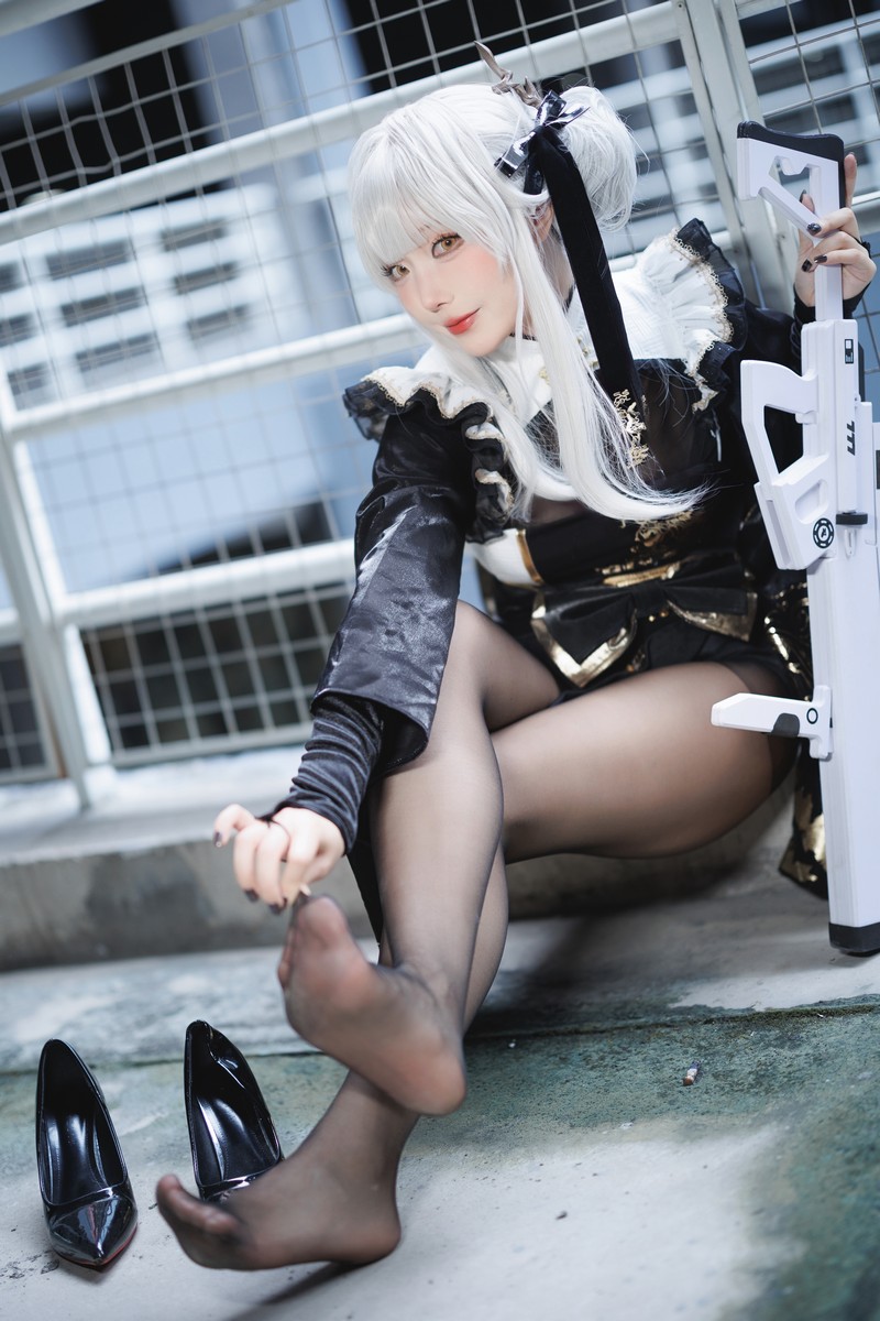 切切Celia 布兰浴衣 Blanc Cosplay NIKKE 写真 17P插图3