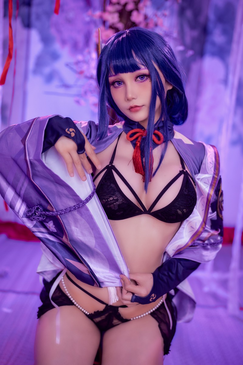 Joyce Lin2x Raiden Shogun Ei Cosplay Genshin Impact 写真 36P插图8