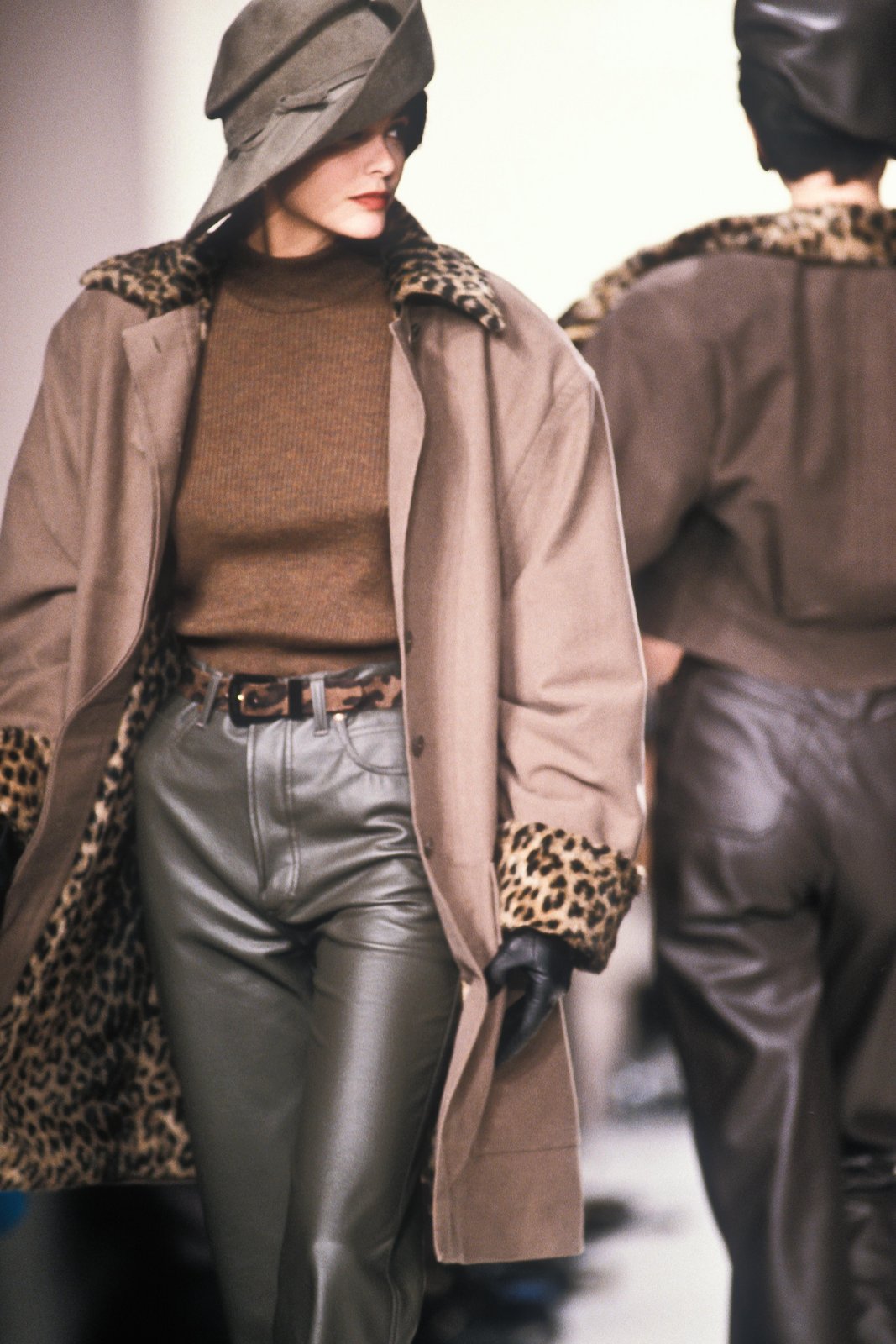 1990s Jean Louis Scherrer Trench Coat and Pants Set