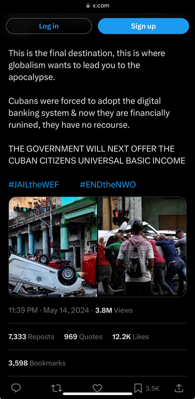 Phoneix reloaded on X THE FINANCIAL BANKING SYSTEM IN CUBA HAS COMPLETELY COLLAPSED, CUBANS WOKE TO 