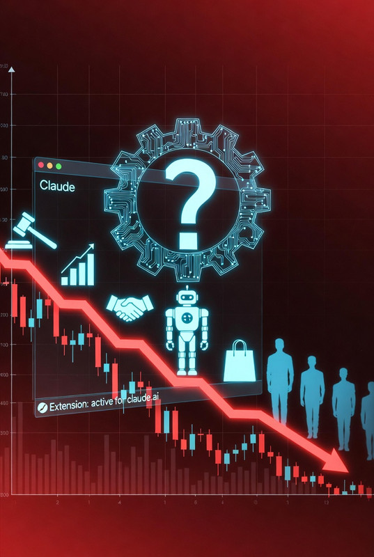 Nova ferramenta de IA da Anthropic reacende o medo do "e se meu emprego sumir amanhã?", e o mercado financeiro já está recalculando a rota em pânico.
