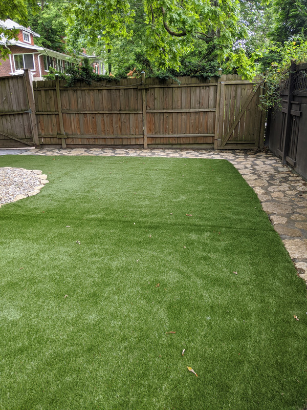 Visible seam/join after professional artificial grass install Lawn