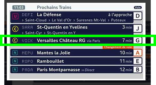 RER C: Versailles Chateau RG (Versailles Château-Rive Gauche - Foro Francia