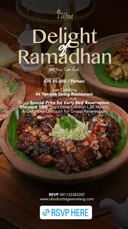 Ubud Hotel & Cottage, hotel di Malang yang punya paket bukber all you can eat.