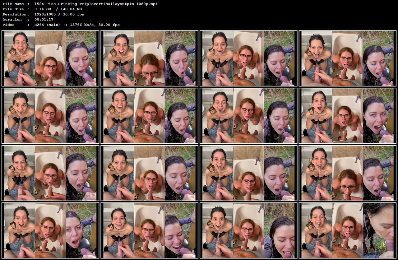 1524 Piss Drinking Tripleverticallayoutpim 1080p mp4
