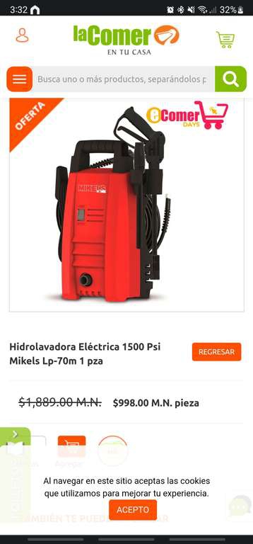 La Comer: Hidrolavadora Mikels 1500 PSI