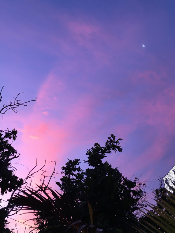 Lune au soleil levant