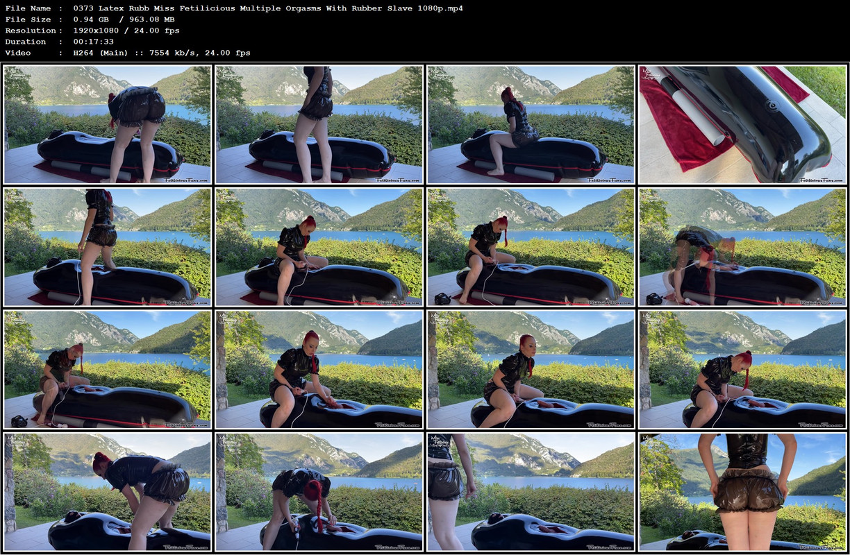 0373 Latex Rubb Miss Fetilicious Multiple Orgasms With Rubber Slave 1080p.mp4
